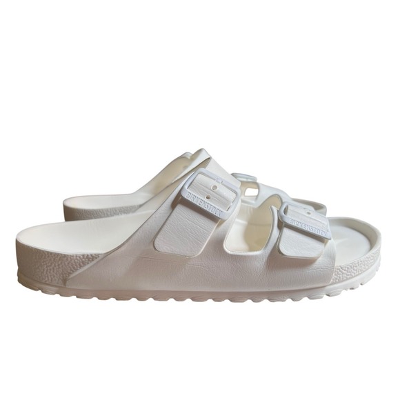 Birkenstock Arizona 2 Strap EVA Men's Sandals-White-Euro 43 US 12 - Picture 2 of 16